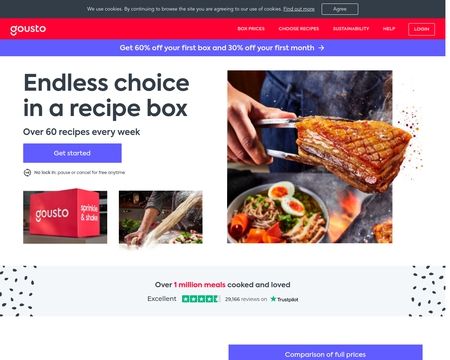 website thubmnail of Gousto