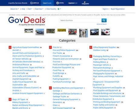 website thubmnail of Govdeals