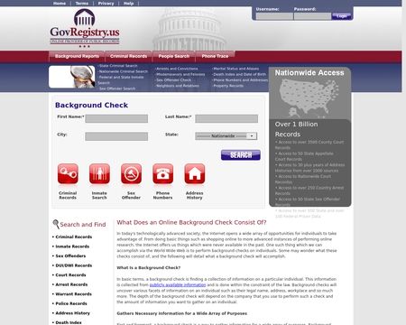 website thubmnail of GovRegistry.us