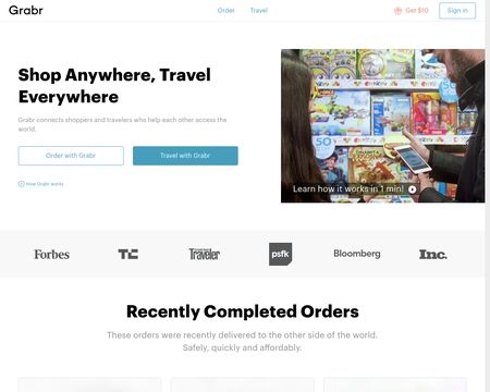 website thubmnail of Grabr