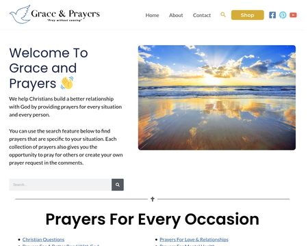 website thubmnail of Graceandprayers