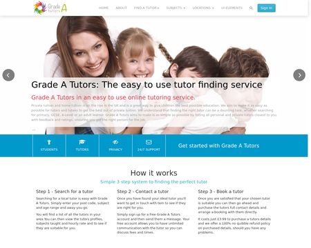 website thubmnail of Gradeatutors.co.uk