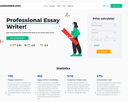 website thubmnail of Grademiner.org