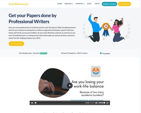 website thubmnail of Grandhomework