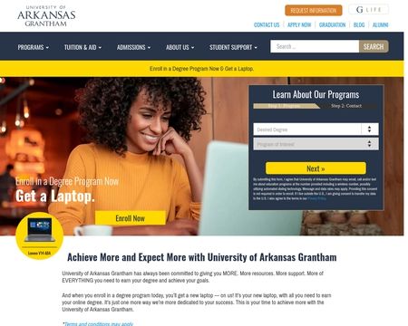 website thubmnail of Grantham University