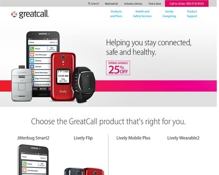 website thubmnail of GreatCall
