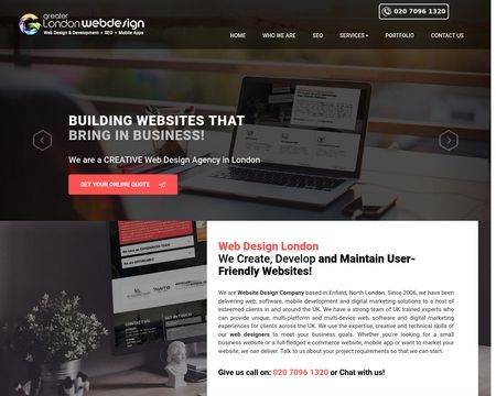 website thubmnail of Greater London Web Design