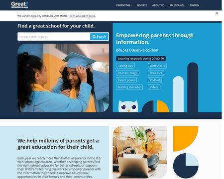 website thubmnail of GreatSchools.org