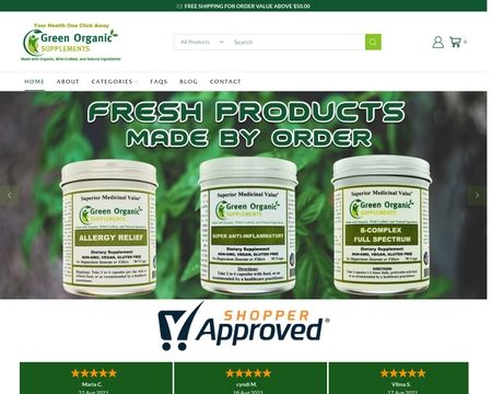 website thubmnail of Green Organic Supplements