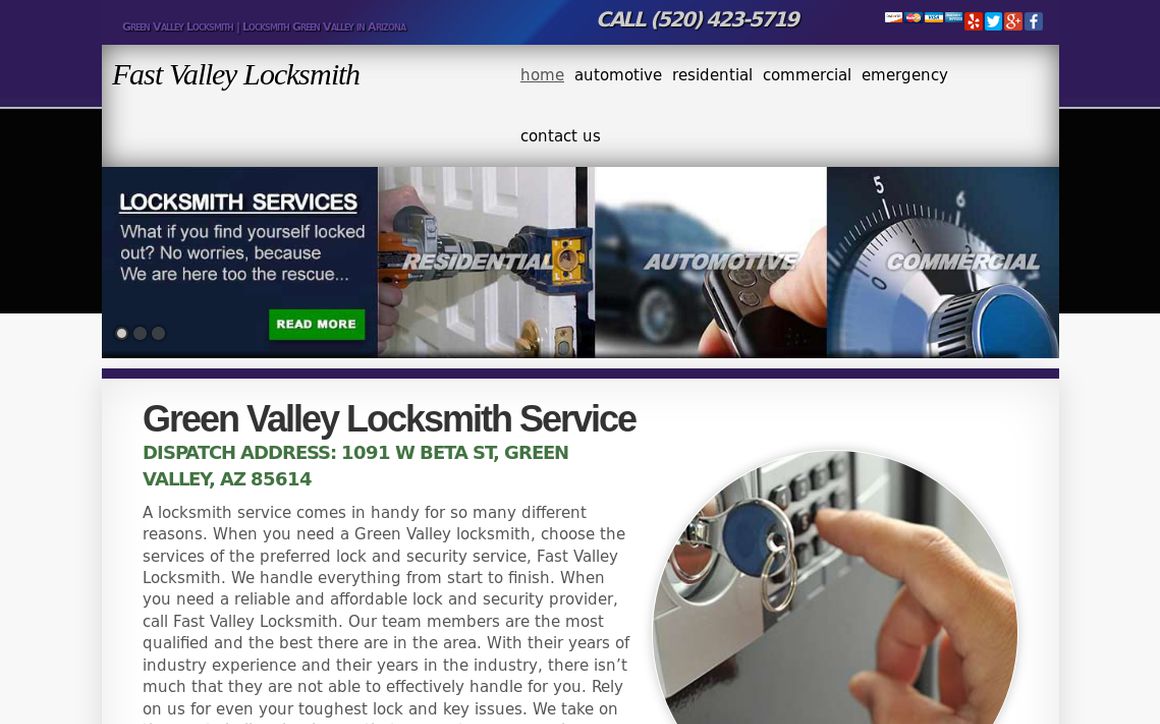 website thubmnail of Greenvalleylocksmith.net