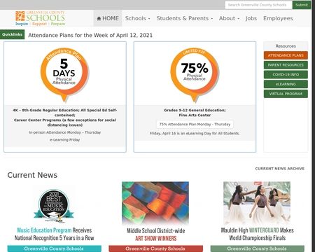 website thubmnail of Greenville.k12.sc.us