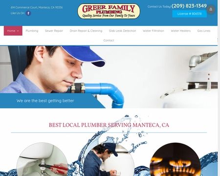 website thubmnail of Greerfamilyplumbing.net