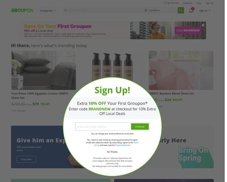 website thubmnail of Groupon AU