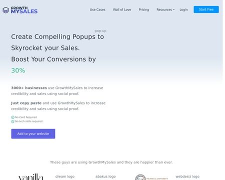 website thubmnail of Growthmysales