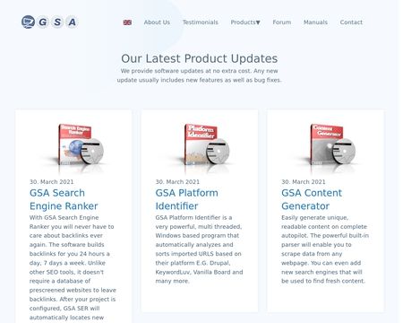website thubmnail of GSA Software Development And Analytics