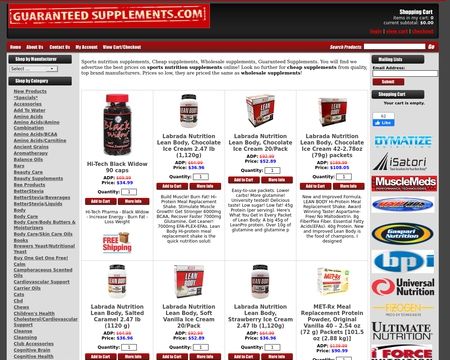 website thubmnail of Guaranteed Supplements.com