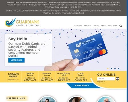 website thubmnail of Guardians Credit Union