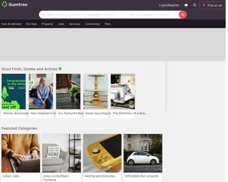website thubmnail of Gumtree UK