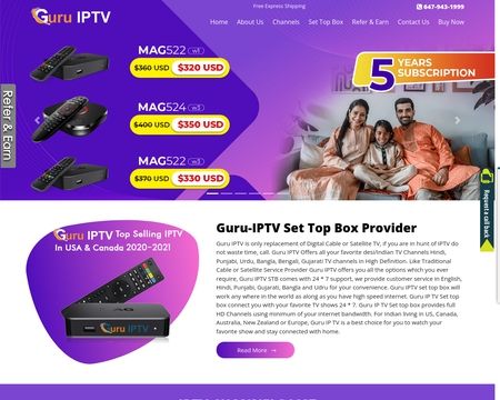 website thubmnail of Guru IPTV