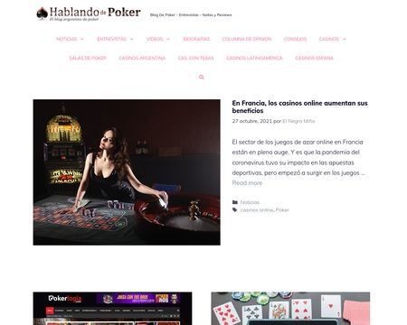 website thubmnail of Hablandodepoker