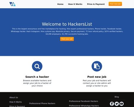 website thubmnail of Hackerslist.io