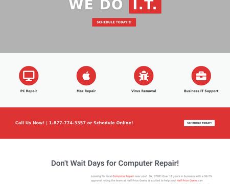 website thubmnail of Half Price Geeks