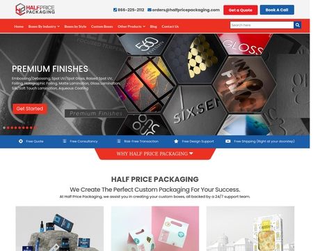 website thubmnail of Half Price Packaging