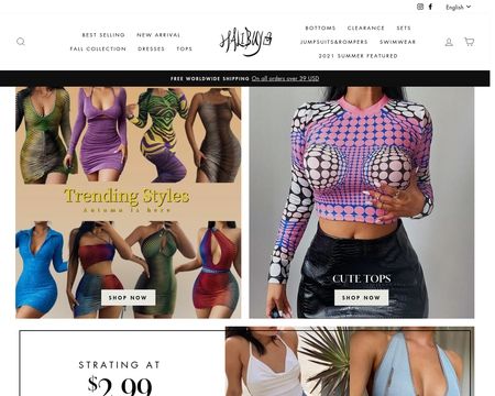 website thubmnail of Halibuy Fashion
