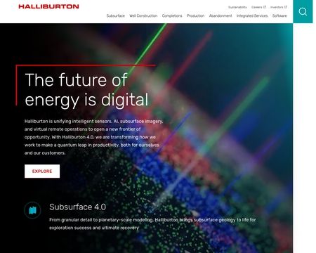 website thubmnail of Halliburton Company