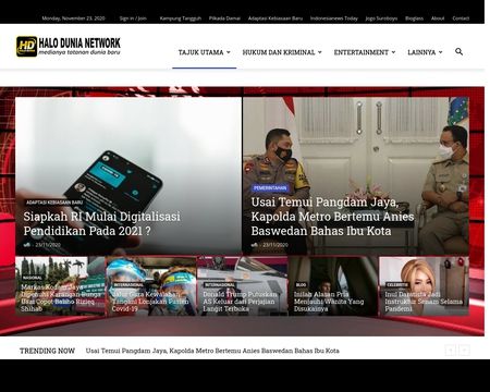 website thubmnail of Halodunia.net