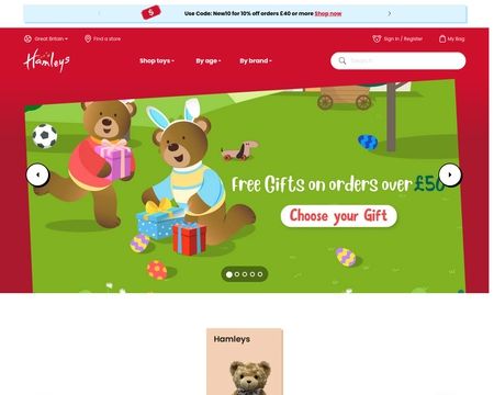 website thubmnail of Hamleys