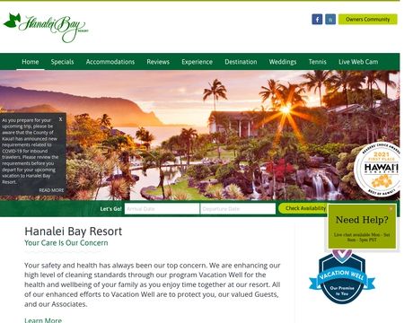 website thubmnail of Hanaleibayresort