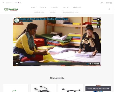 website thubmnail of Hands Of Tibet