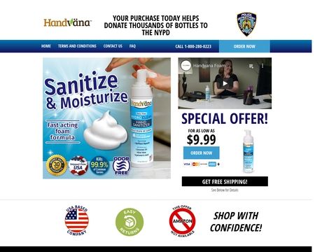 website thubmnail of Handvana Hydroclean