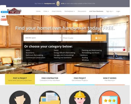 website thubmnail of Handyman.com