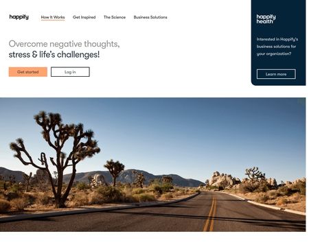 website thubmnail of Happify