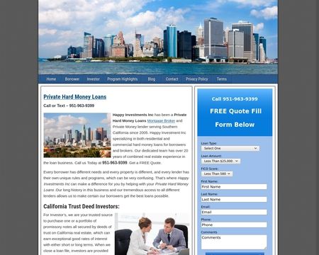 website thubmnail of Happy Investments Inc.