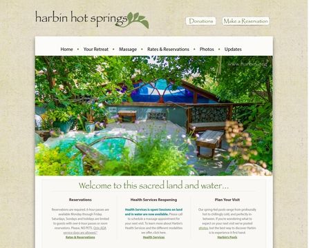 website thubmnail of Harbin Hot Springs