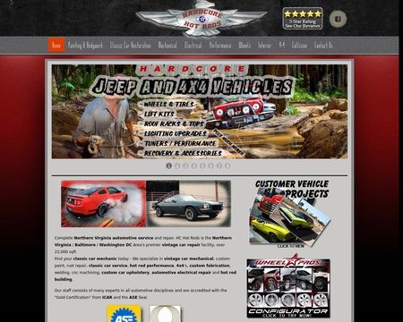 website thubmnail of Hardcore Hot Rods