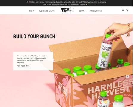 website thubmnail of Harmlessharvest
