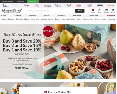 website thubmnail of Harry & David