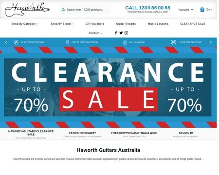 website thubmnail of Haworth Guitars Australia