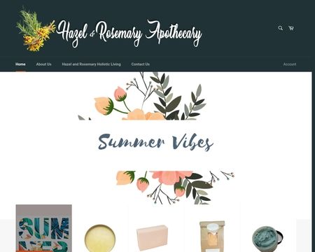 website thubmnail of Hazel & Rosemary Apothecary