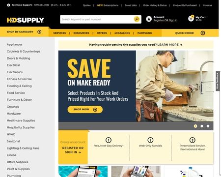 website thubmnail of HDSupplySolutions