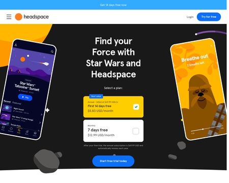 website thubmnail of Headspace