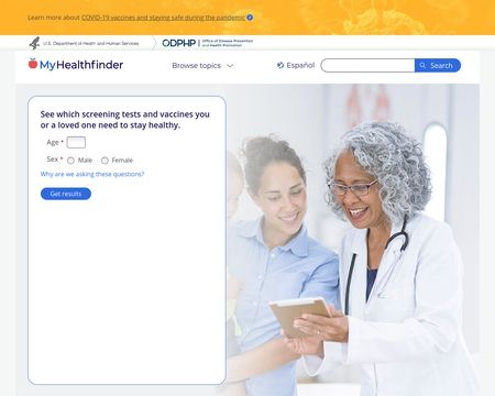 website thubmnail of MyHealthfinder