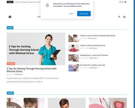 website thubmnail of Healthtostyle