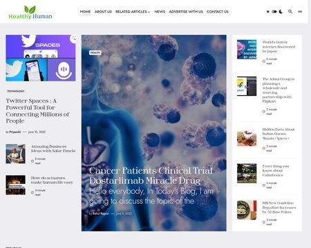 website thubmnail of Healthylifehuman