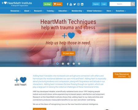 website thubmnail of HeartMath Institute