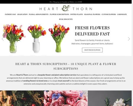 website thubmnail of Heartthorn.ca